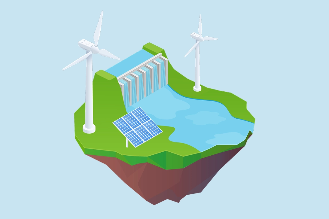 Bild einer Insel zum Thema Energie