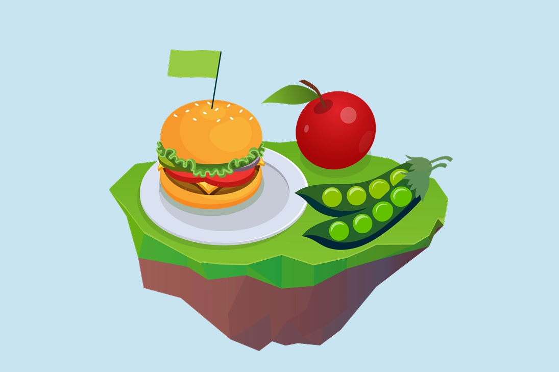 Bild einer Insel zum Thema Essen