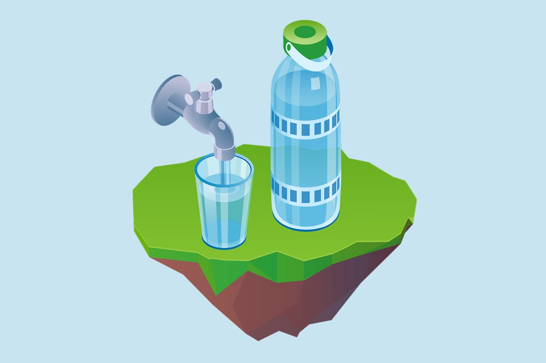 Bild einer Insel zum Thema Wasser